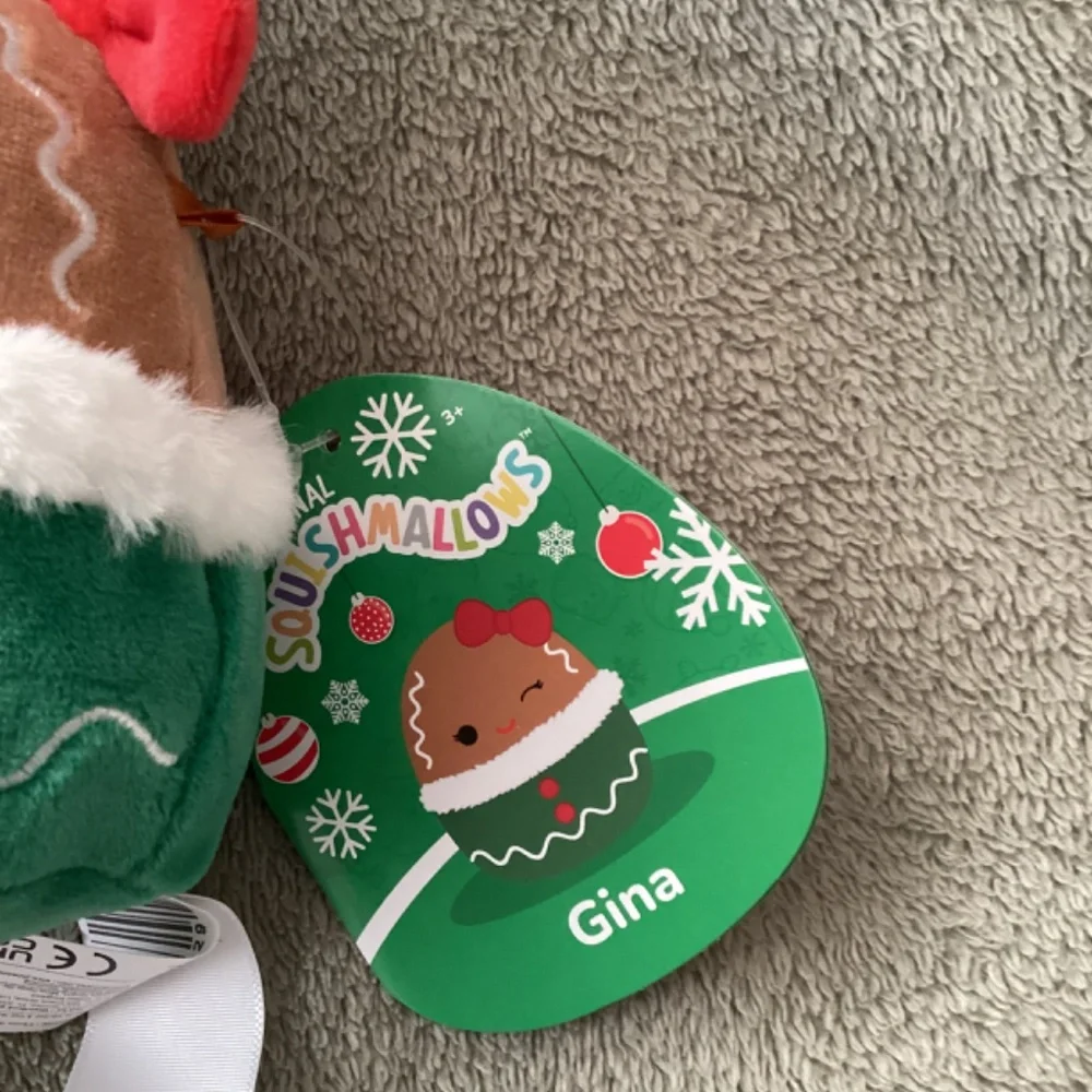 New Squishmallows Gina the Gingerbread Girl 4 inch Plush Christmas
